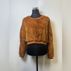HYFVE Teddy Fleece Cropped Sweatshirt – Size L